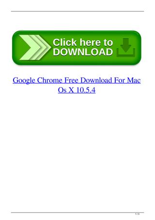 Chrome cast for mac os x 10 5 download